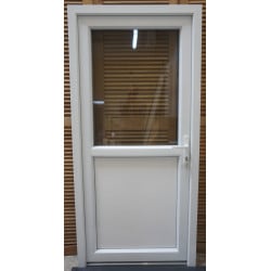 Porte PVC Blanc Demi-Vitrée 190x90 cm Double Vitrage | VOB936