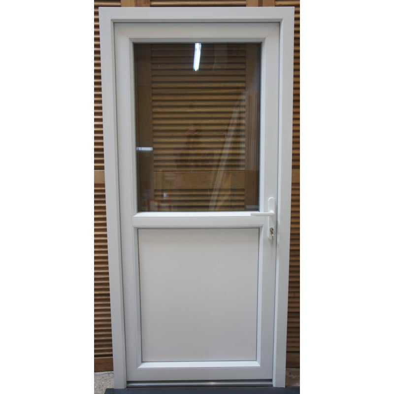 Porte PVC Blanc Demi-Vitrée 190x90 cm Double Vitrage | VOB936