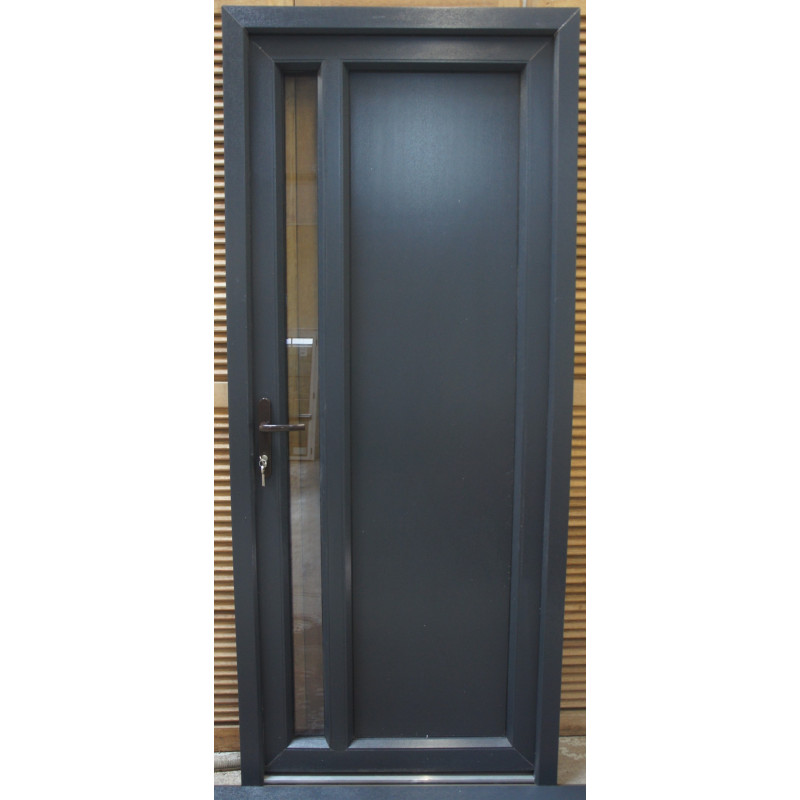 porte entrée pvc anthracite 7016