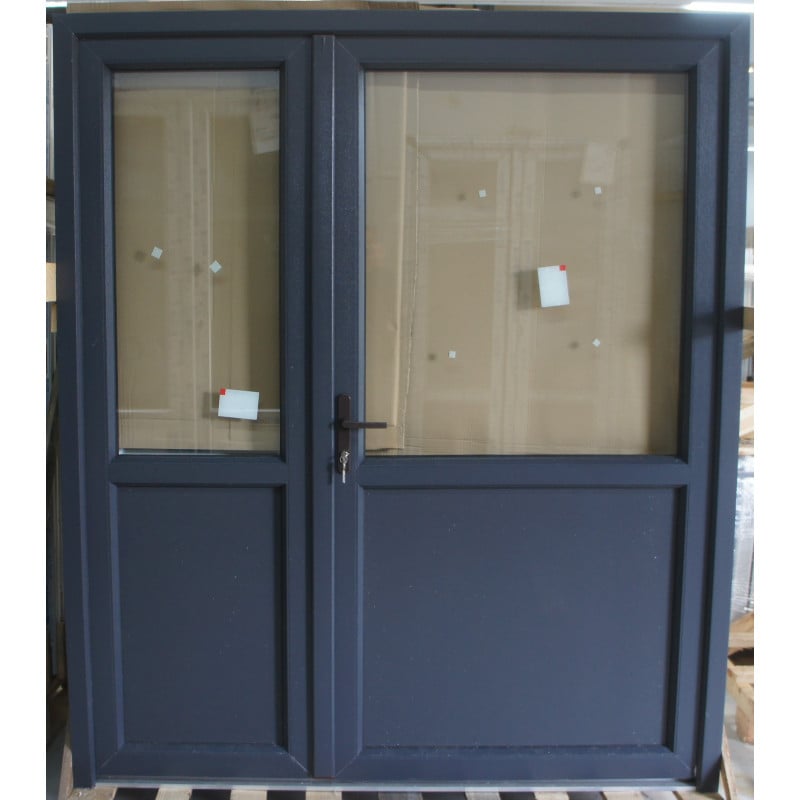 Porte PVC Anthracite Tiercée H210 x L180 cm | Fin de Chantier