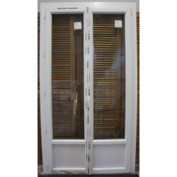 Porte-Fenêtre PVC Blanc REHAU H221xL113cm | Fabrication Française