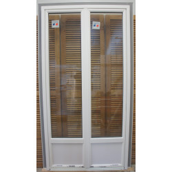 Porte-Fenêtre PVC Blanc REHAU H221xL113cm | Fabrication Française