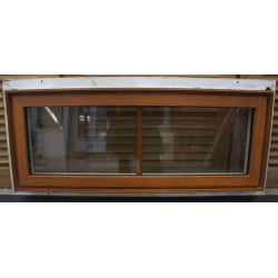 Châssis Fixe Alu Blanc & Chêne Doré H34 x L85 cm