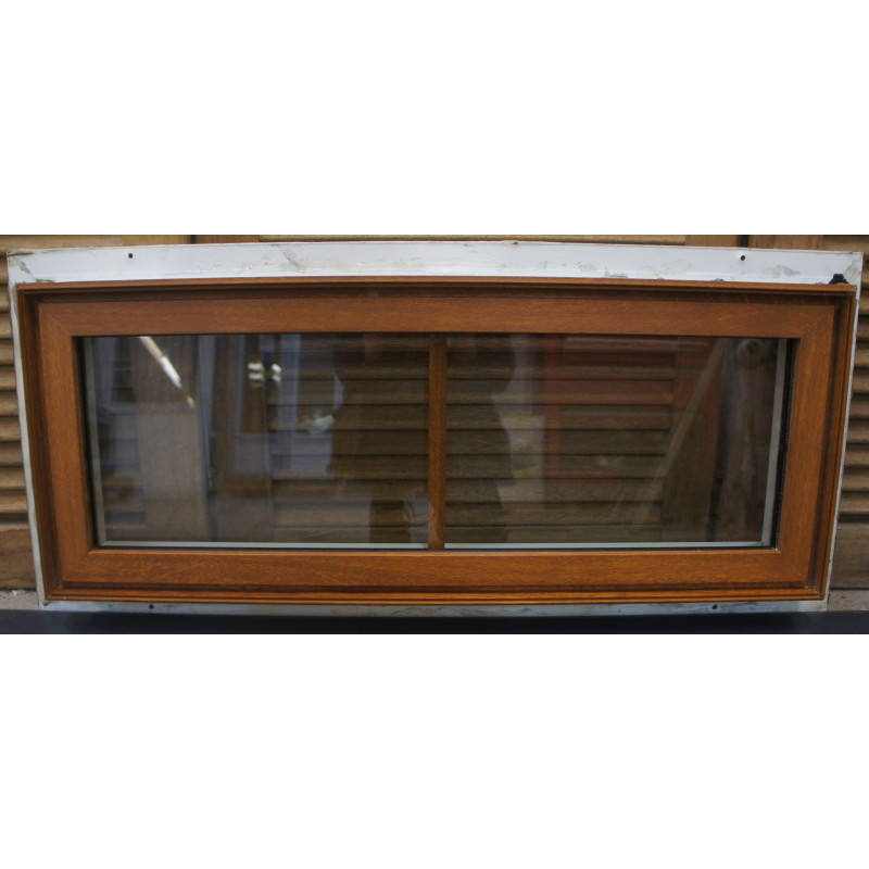Châssis Fixe Alu Blanc & Chêne Doré H34 x L85 cm