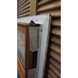 Châssis Fixe Alu Blanc & Chêne Doré H34 x L85 cm