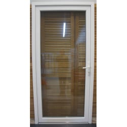 Porte PVC Blanc Plein Vitrage H218 x L106 cm