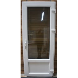 Porte PVC Blanc 208x86 cm Double Vitrage - TU009