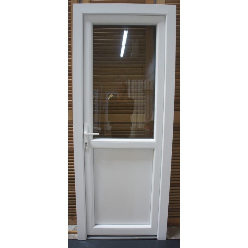 Porte d'Entrée PVC Vitrée H200 x L80 cm | Réf VOB996
