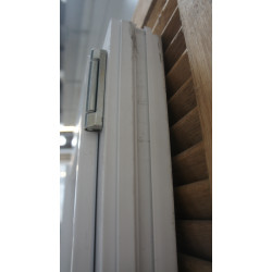 Porte-Fenêtre PVC Blanc H206 x L129 cm | 2 Vantaux Oscillo-Battant