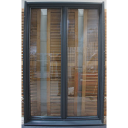 Fenêtre Alu Anthracite 2 Vantaux H225 x L144 cm - LK013
