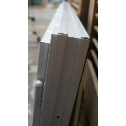 Fenêtre PVC Acajou & Blanc H126xL125 cm | Vitres Opaques