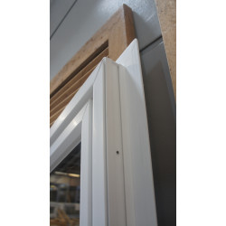 Porte-Fenêtre PVC Blanc 2 Vantaux H230xL95 cm | Applique & Tunnel