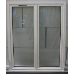 Fenêtre Bois Blanc 2 Vantaux H160 x L128 cm - LK117