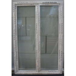 Fenêtre PVC Blanc 2 Vantaux H188 x L124 cm - M188124