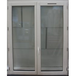 Fenêtre Bois Laqué Blanc 2 Vantaux 161x120 | Réf LK126