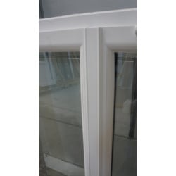 Fenêtre PVC Blanc/Noir 2 Vantaux H116 x L114 cm - LKB013