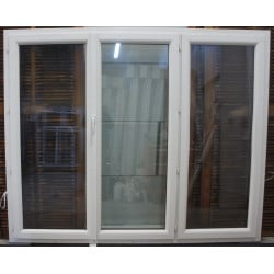 Fenêtre PVC Chêne Doré & Blanc H172 x L211 cm | Fin de Chantier