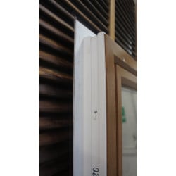 Fenêtre PVC Chêne Doré & Blanc H172 x L211 cm | Fin de Chantier