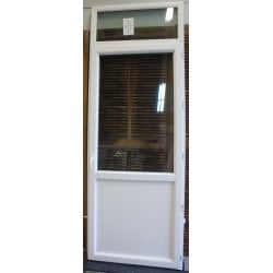 Porte-Fenêtre PVC Blanc avec Imposte H254xL92 cm | Réf LKB097