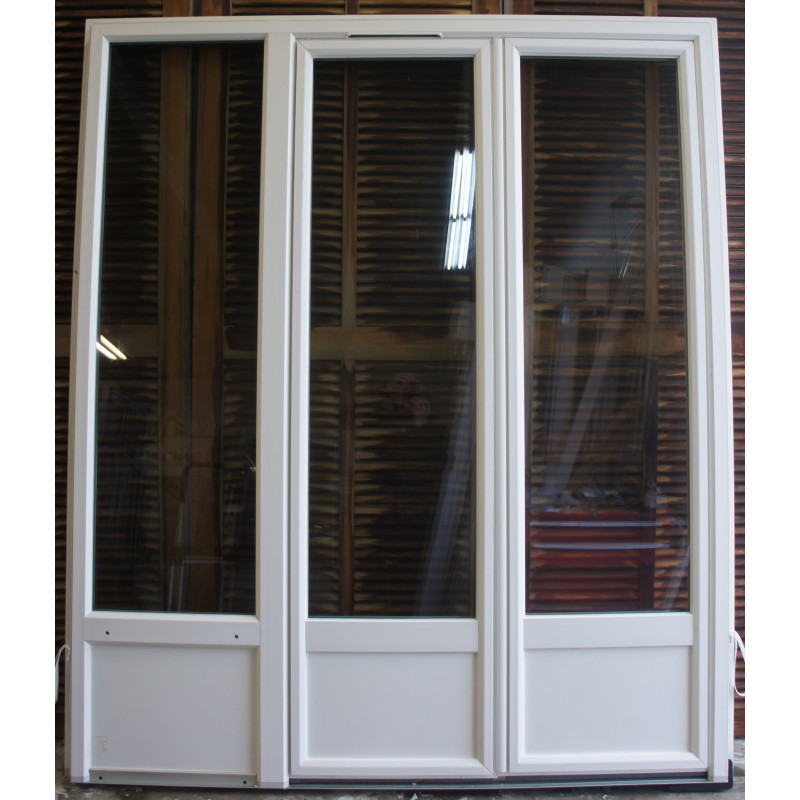 porte fenêtre 3 vantaux  pvc blanc