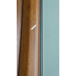 Porte-Fenêtre PVC Chêne Doré H236xL232 cm 3 Vantaux | Réf LKC027