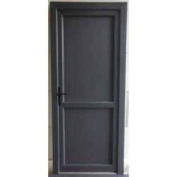 Porte de Service PVC Anthracite Pleine H210 x L90 cm | Réf VOB942