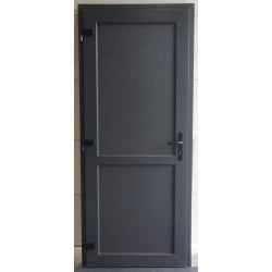 Porte de Service PVC Anthracite Pleine H210 x L90 cm | Réf VOB942