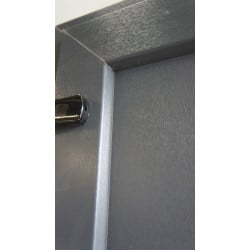 Porte de Service PVC Anthracite Pleine H210 x L90 cm | Réf VOB942