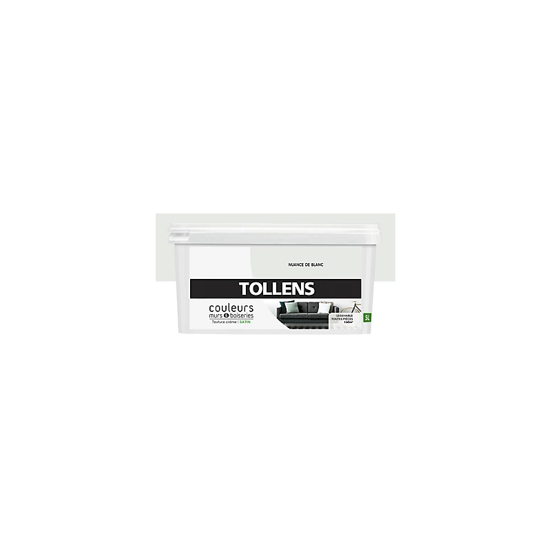 Peinture murale satin nuance de blanc 5L TOLLENS Peinture murale satin nuance de blanc 5L TOLLENS