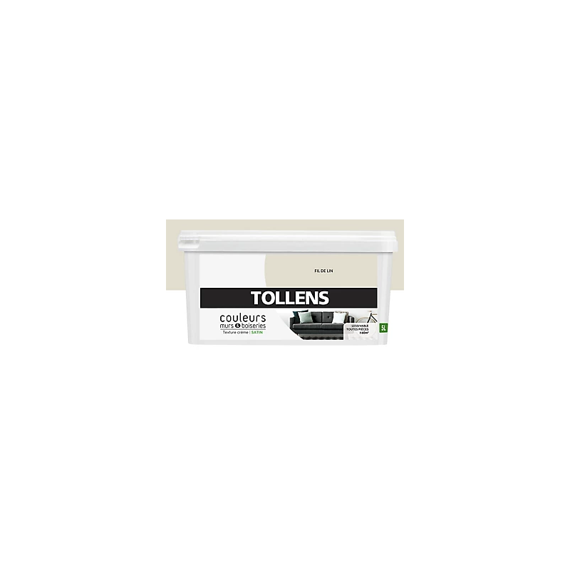 Peinture murale satin fil de lin 5L TOLLENS Peinture murale satin fil de lin 5L TOLLENS