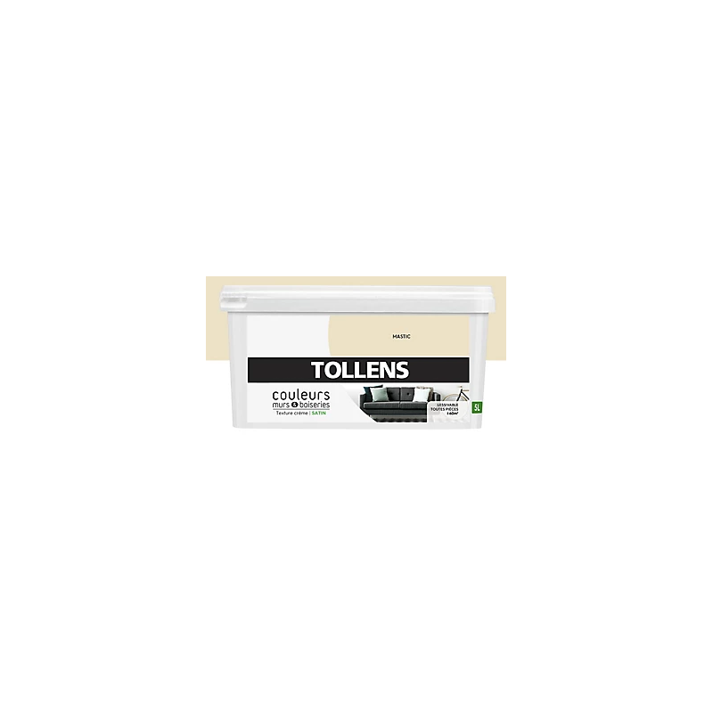 Peinture murale satin mastic 5L TOLLENS Peinture murale satin mastic 5L TOLLENS