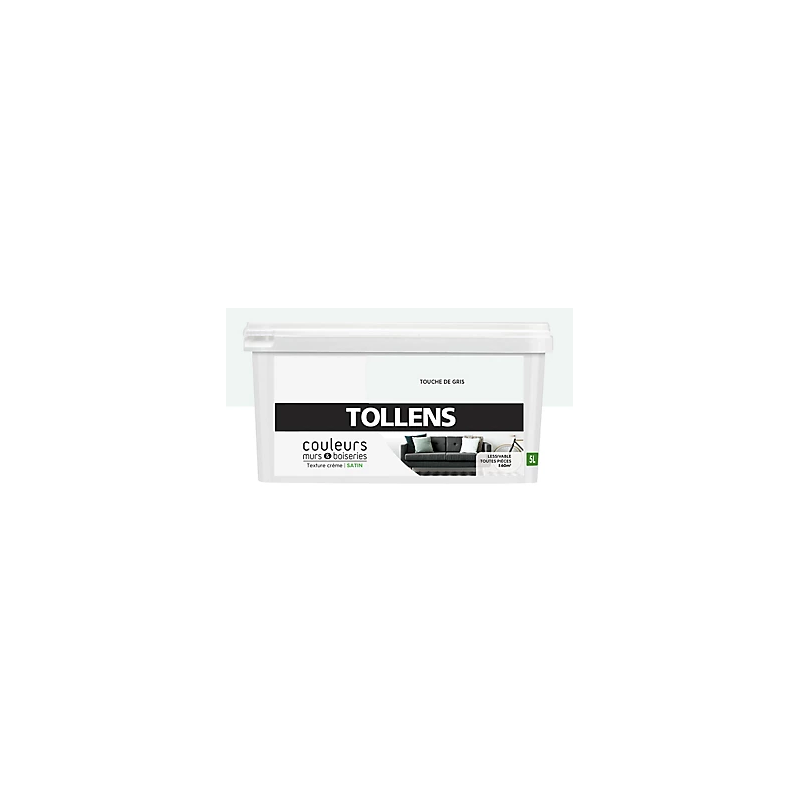 Peinture Touche de Gris Satin 5L Tollens — Murs & Boiseries