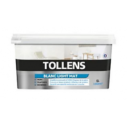 Peinture Blanc Light Mat 5L Monocouche Tollens