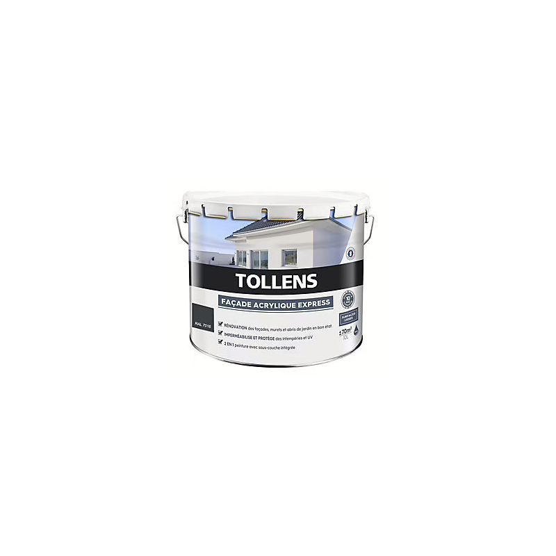 Peinture de façade gris 10L TOLLENS Peinture de façade gris 10L TOLLENS