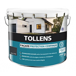 Peinture Façade Protection Continue Tollens Gris Mat 16L | Fin de chantier