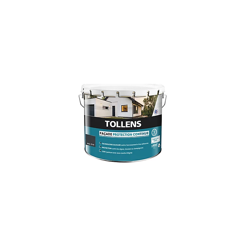 Peinture protection continue grise 10L TOLLENS Peinture protection continue grise 10L TOLLENS