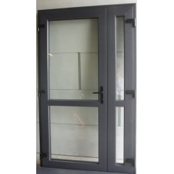Porte Tiercée PVC Anthracite RAL 7016 H210xL125 cm | Réf VOB992
