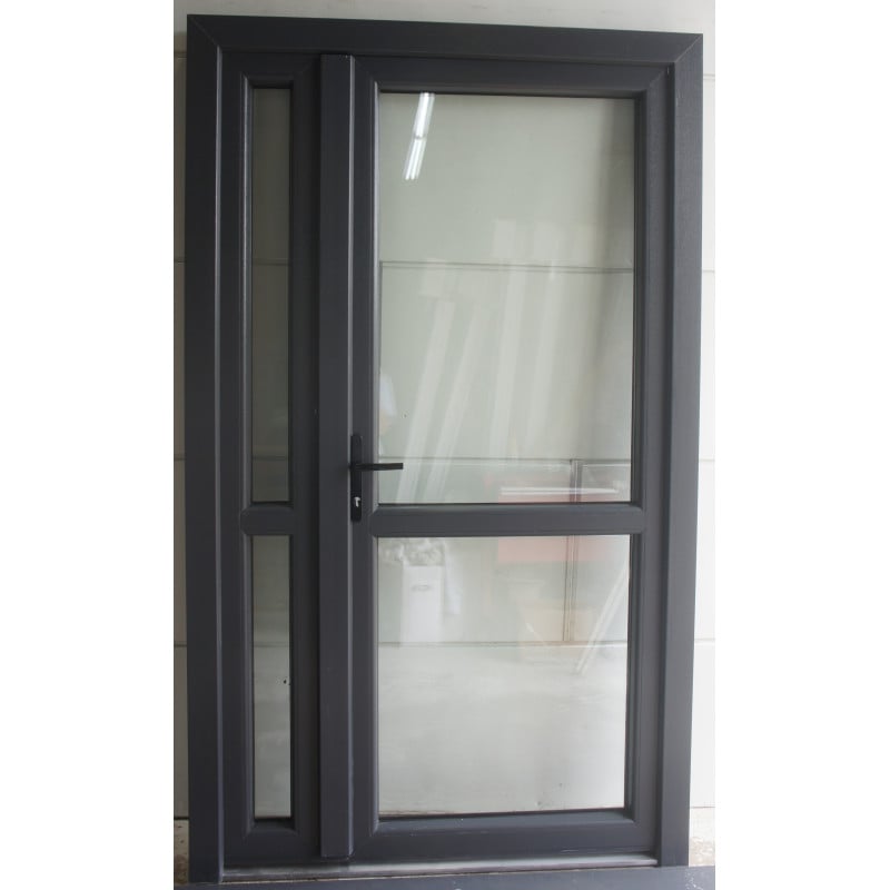 Porte Tiercée PVC Anthracite RAL 7016 H210xL125 cm | Réf VOB992