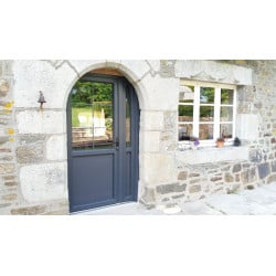 Porte PVC Anthracite Tiercée 210x125 cm - VOB990