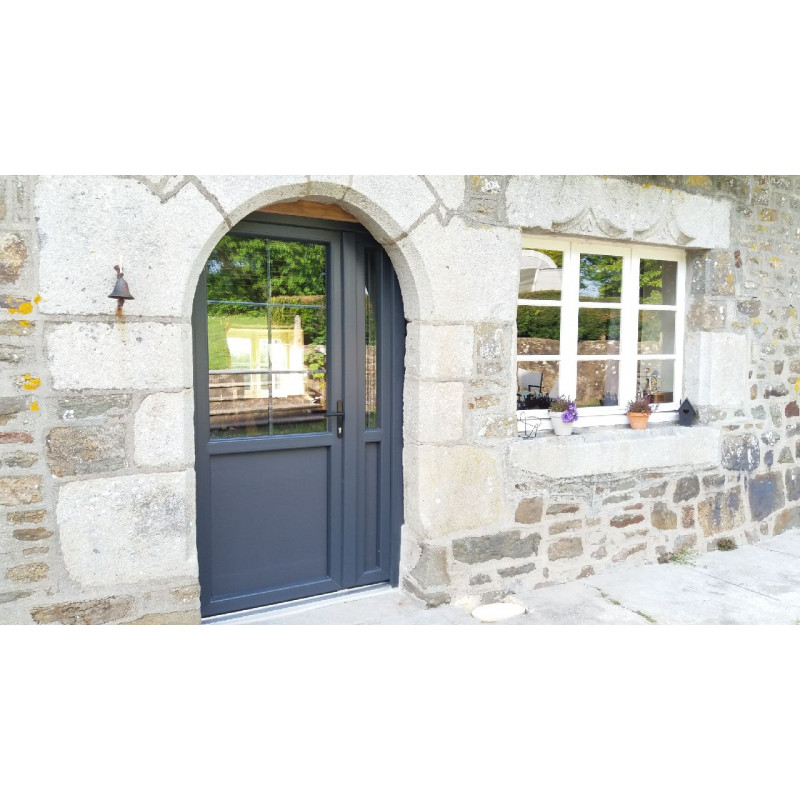 porte tierce pvc anthracite
