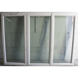 Fenêtre PVC Blanc 3 Vantaux H166 x L230 cm | Fin de Chantier