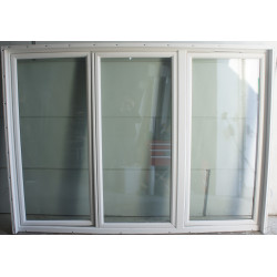 Fenêtre PVC Blanc 3 Vantaux H166 x L230 cm | Fin de Chantier
