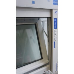 Châssis Abattant PVC Blanc avec Volet Électrique 73x215 cm | ACO011