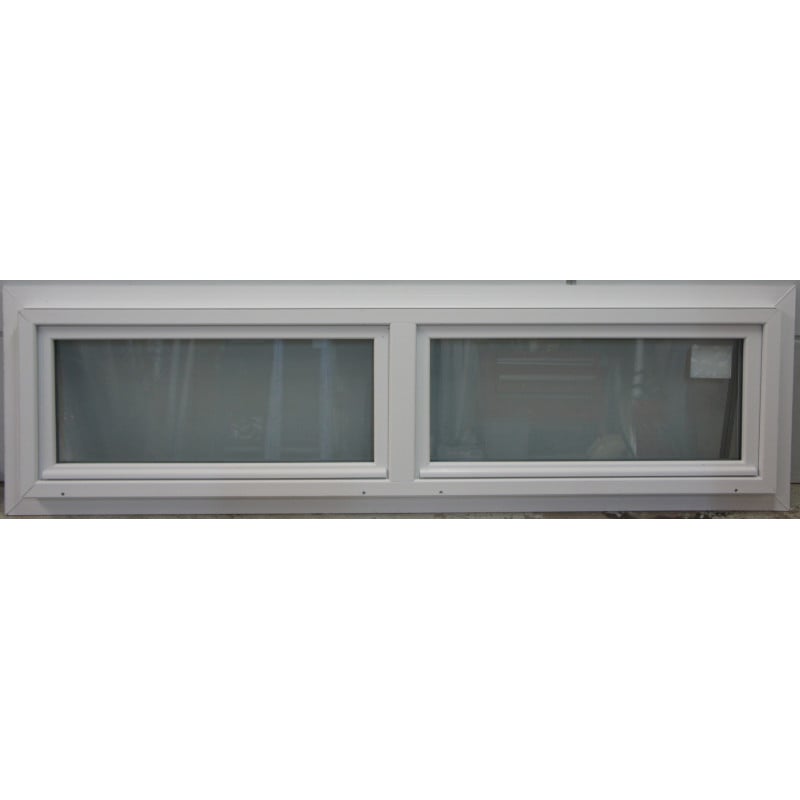 Châssis Abattant PVC Blanc 2 Soufflets 57x224 cm | Ref ACO012